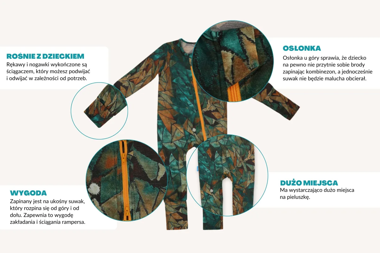 Kombinezon z wełny merino dla dziecka, który rośnie razem z dzieckiem