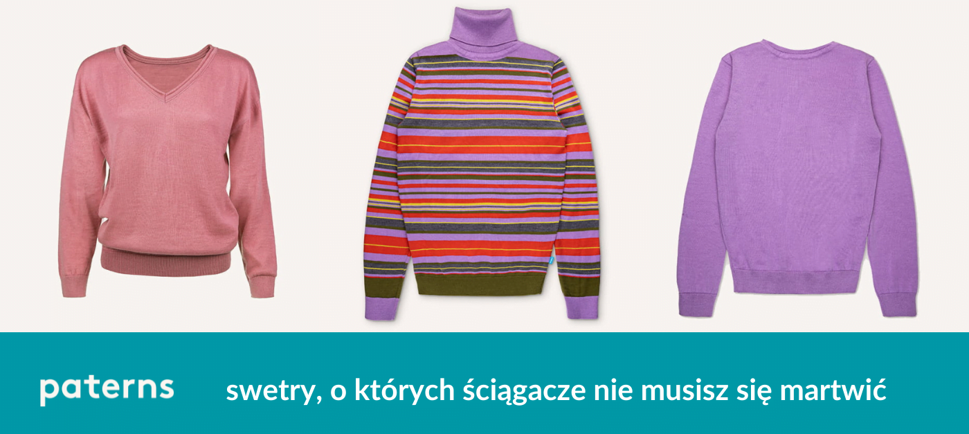 Kolorowe swetry damski z wełny merino