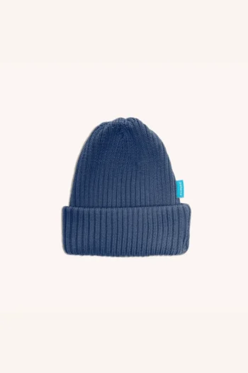 Czapka z wełny merino dla dzieci granatowa