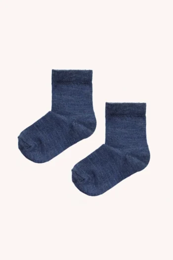Skarpetki z wełny merino dla dzieci niebieskie
