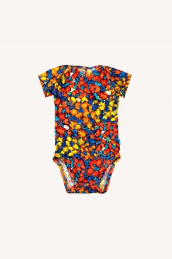 Body z wełny merino z krótkim rękawem dla dzieci papilio