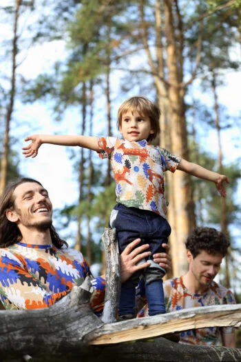 Koszulka z wełny merino dla dzieci woods