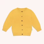 Sweter dziecięcy z wełny merino żółty