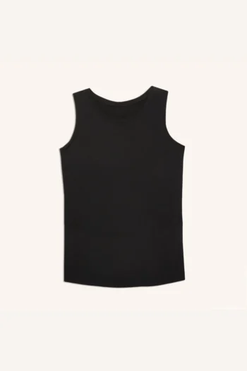 Koszulka termoaktywna z wełny merino bez rękawów męska czarna