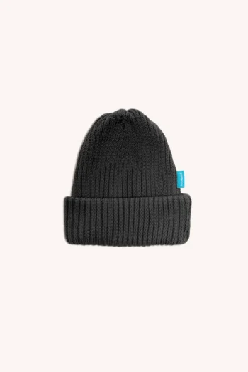 Czapka z wełny merino dla dzieci czarna