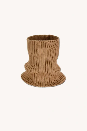 Komin z wełny merino dla dzieci karmelowy