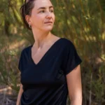 Koszulka z wełny merino damska czarna Koszulka z wełny merino damska czarna