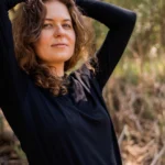 Koszulka z długim rękawem z wełny merino damska czarna