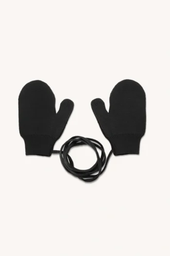 Rękawiczki z wełny merino dla dzieci czarne