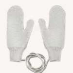 Rękawiczki z wełny merino z jednym palcem off white