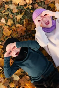 Czapka z wełny merino dla dzieci fioletowa