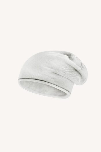Czapka krasnal z wełny merino off white