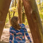 Koszulka z długim rękawem z wełny merino marki paterns we wzór tengoku damska