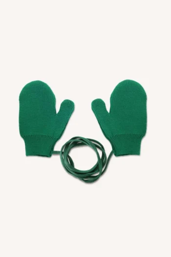 Rękawiczki z wełny merino dla dzieci szmaragdowe