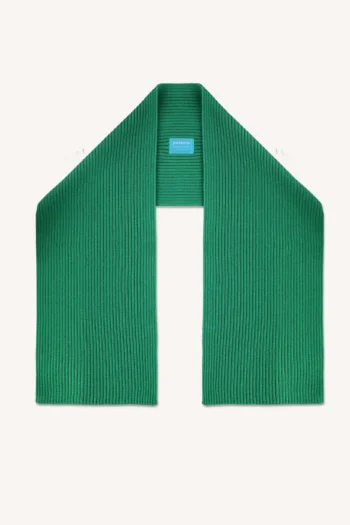 Szalik z wełny merino szmaragdowy