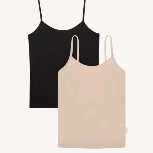 Dwupak: top cielisty i czarny