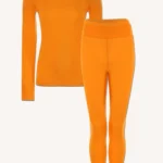 Dwupak: Koszulka i legginsy active pomarańczowe