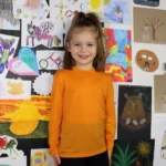 Kids’ merino wool longsleeve orange