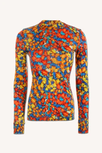 Koszulka z wełny merino ze stójką active damska papilio