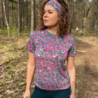 Women's merino wool straight cut T-shirt pinkpilio