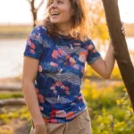 Koszulka z wełny merino prosta damska tengoku Koszulka z wełny merino prosta damska tengoku