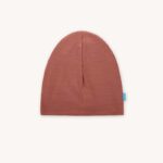 Czapka z wełny merino dla dzieci cienka zgaszony różowy