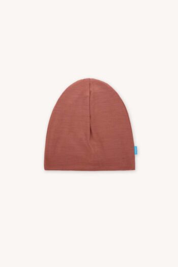 Czapka z wełny merino dla dzieci cienka zgaszony różowy