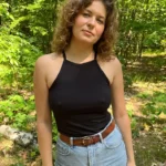 Tanktop z wełny merino damski czarny Tanktop z wełny merino damski czarny