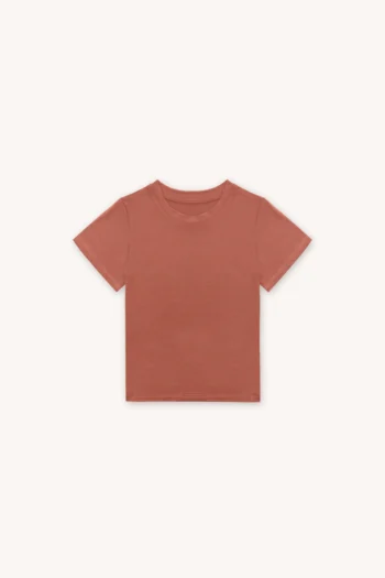 Koszulka z wełny merino dla dzieci zgaszony różowy
