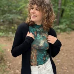 Kardigan z wełny merino 100% damski czarny