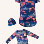 Zestaw: koszulka do karmienia, body i czapeczka z wełny merino tengoku