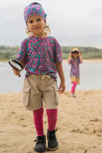 Koszulka z wełny merino dla dzieci pinkpilio