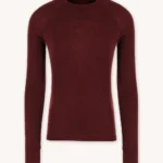 Bielizna termoaktywna z wełny merino 100% damska góra bordowy melanż