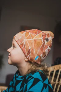 Czapka z wełny merino dla dzieci cienka ginger gorpcore