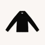 Bielizna termoaktywna z wełny merino 100% góra dziecięca czarna