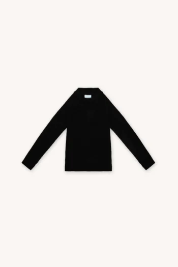 Bielizna termoaktywna z wełny merino 100% góra dziecięca czarna