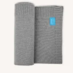 Kocyk z wełny merino 100% dla niemowlaka szary