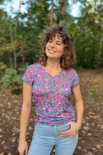 Koszulka z wełny merino damska pinkpilio