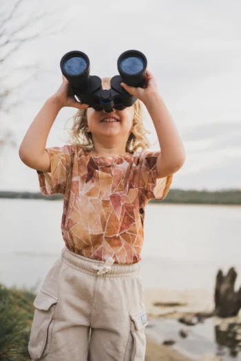 Koszulka z wełny merino dla dzieci ginger gorpcore