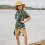 Koszulka z wełny merino dla dzieci green gorpcore Koszulka z wełny merino dla dzieci green gorpcore