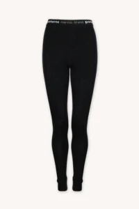 Legginsy termoaktywne z wełny merino 100% damskie czarne