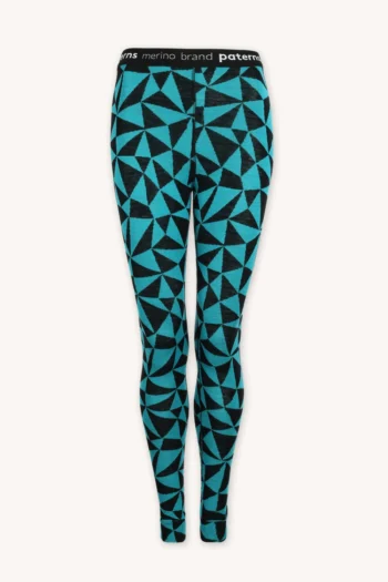 Legginsy termoaktywne z wełny merino 100% damskie w trójkąty
