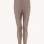 Legginsy termoaktywne z wełny merino 100% damskie beżowy melanż