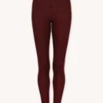 Legginsy termoaktywne z wełny merino 100% damskie bordowy melanż