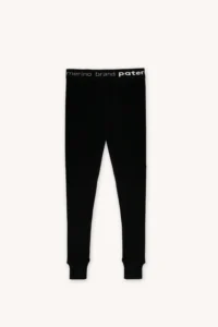 Legginsy termoaktywne z wełny merino 100% dla dzieci czarne