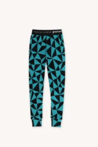 Legginsy termoaktywne z wełny merino 100% dla dzieci w trójkąty