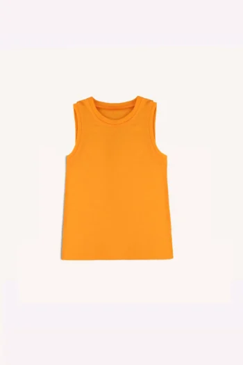 Podkoszulka z wełny merino dla dzieci pomarańczowa