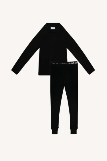 Dwupak: Bielizna termoaktywna dla dzieci góra i legginsy czarne