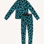 Dwupak: Bielizna termoaktywna dla dzieci góra i legginsy w trójkąty