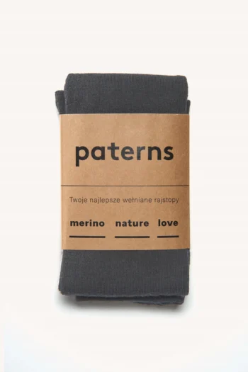 Rajstopy z wełny merino szare